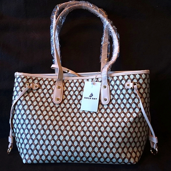 Gold Ant Handbags - NWOT Gold Ant Tote Bag w/accessories